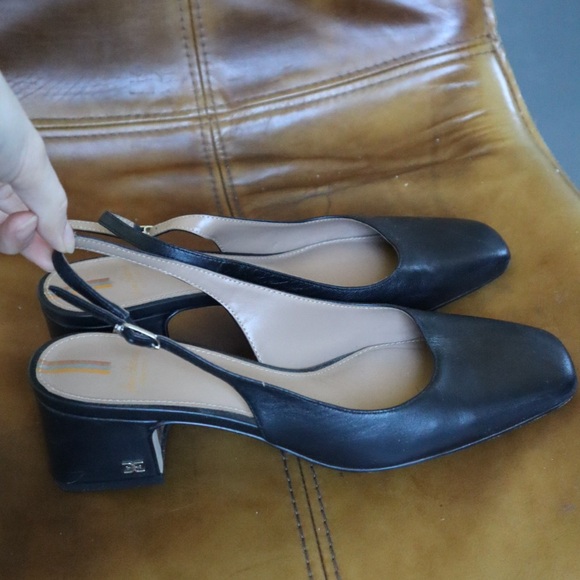 SAM EDELMAN SQUARE TOED HEELS - Picture 7 of 7